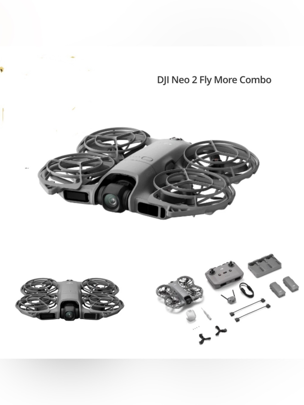 DJI Neo 2 Fly More Combo Drone RC-N3 Battery x3 Gesture Control Palm